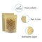 50 Pieces Clear Fornt Brown Kraft Paper for Zip Plastic Package Lock Bag Doypack Stand Up Pouch Zipper Lock Reclosable Pouch Nuts Coffee Food Storage Packaging Pack (3.9x5.9 inch)